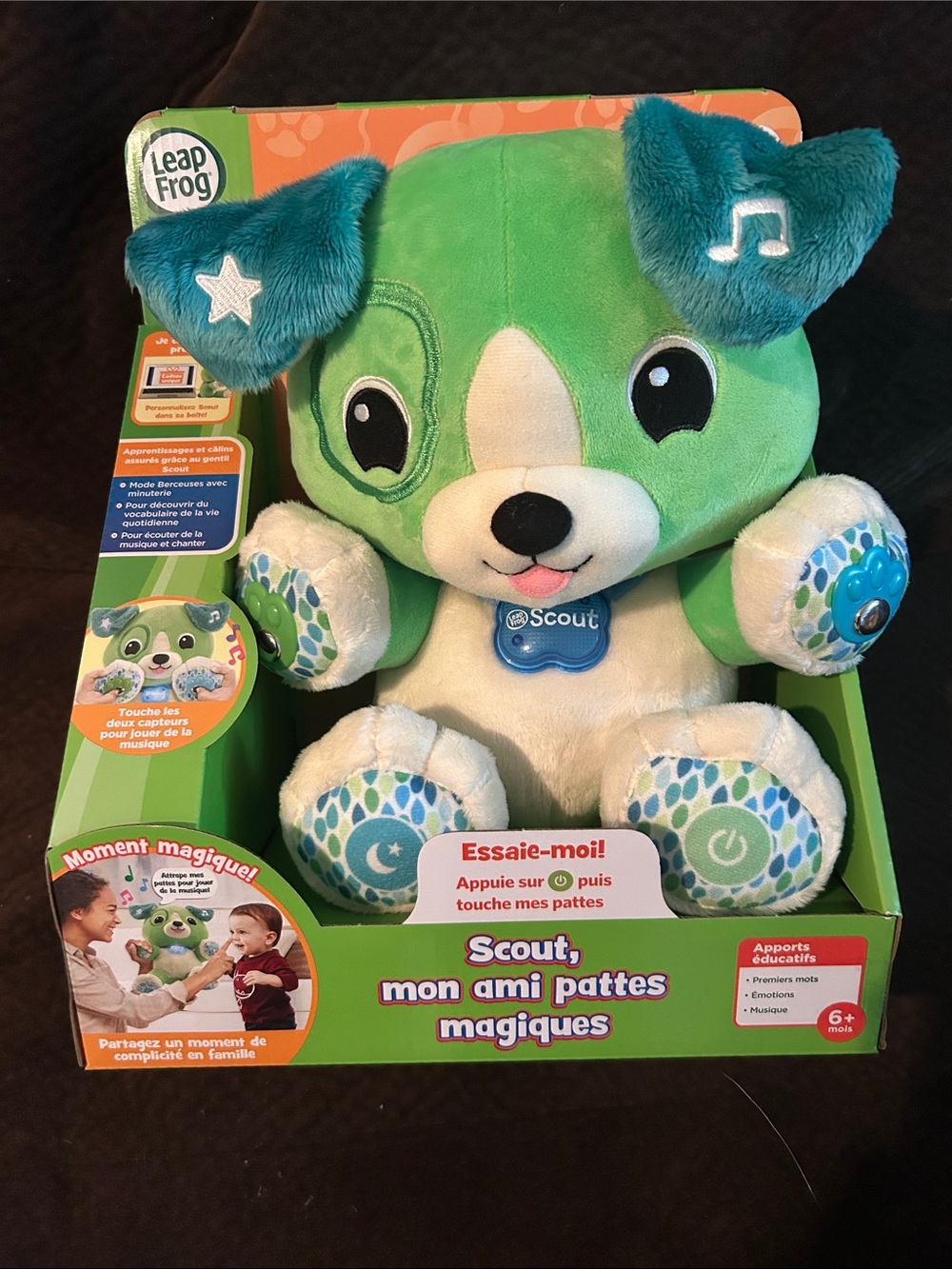 NWT 🆕 Leap Frog Scout Plush Interactive Puppy Toy - French Version